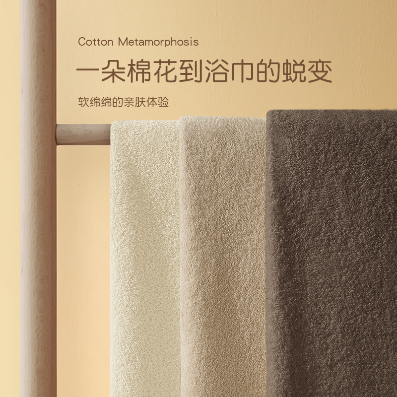 Lanlan2026 New Pure Cotton Bath Towel, Absorbent, Lint-Free, All-Cotton, Quick-Drying for Adults and Children