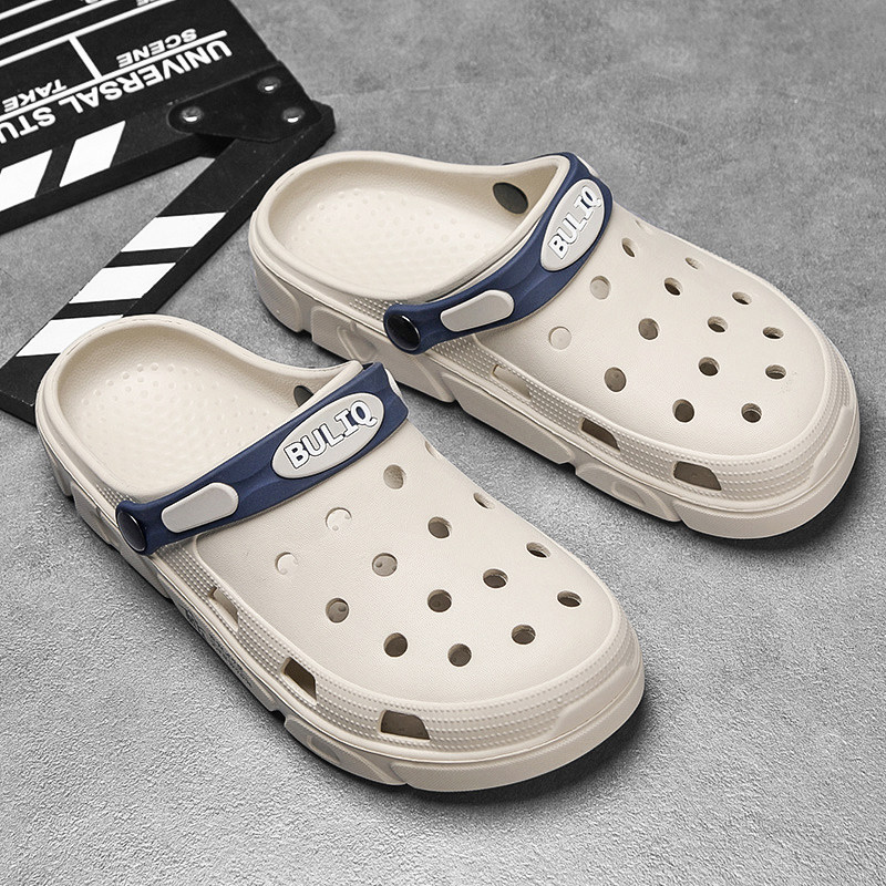 Hole Dongle Shoes Men's Summer Baotou Slippers Men's Anti-Slip Thin and Garden Shoes External Wear and Driving Beach Sandal