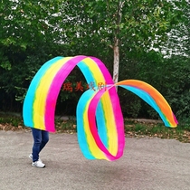 Square Dance Fitness Loop with Technical Rod Older Sports Beginning Single-Hand Silk Strap No Color