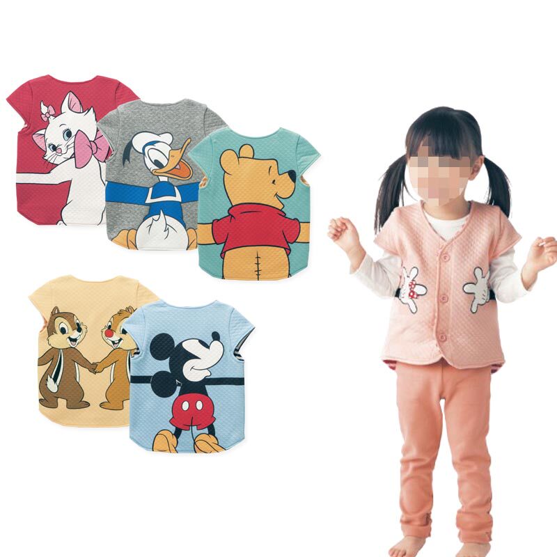 Qianqiu children's clothing spring and Autumn new men's and women's children's pure cotton sleeveless vest air layer thin cotton cartoon vest top