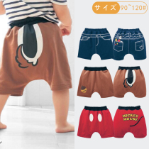 Japan thousand fun home men and women baby summer light childrens cotton half pants five-point shorts Cartoon loose large PP pants