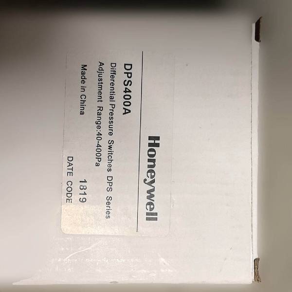 Honeywell Dps400A Differential Pressure Switch, Boxed and Unopened, Excellent Condition, First Come First Served, Direct Purchase, Details—Please Inquire!