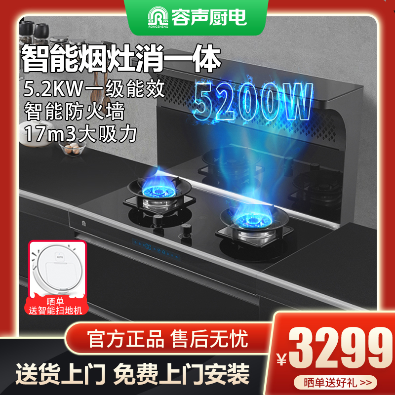 Soundtrack WE2111X integrated stove household smoke stove integrated stove range hood gas stove sterilising cabinet smart appliances