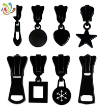 No 5 No 8 resin zipper with pull head metal material No 3 No 4 No 10 Single open double open clothing zipper accessories