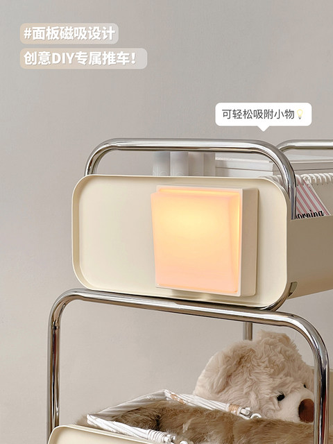 School Bag Storage Rack, Movable Trolley, Desk Book Storage Rack, Home Dormitory Under-Desk Layered Pulley Cabinet