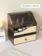Cosmetic Storage Box, Desktop High-End Drawer-Type Dressing Table, Skin Care Product Storage Rack, Jewelry Box with Lid, Dust-Proof
