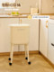 Household trash can 2025 new model with wheels for kitchen special bend-free belt cover living room kitchen waste large large capacity