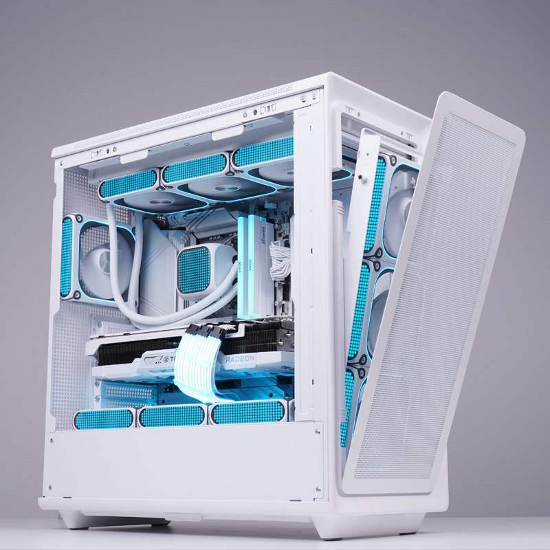 Aigo Fu Yao Qianli Desktop Computer Case 360 Water Cooling Atx Motherboard Six-Sided Mesh Heat Dissipation