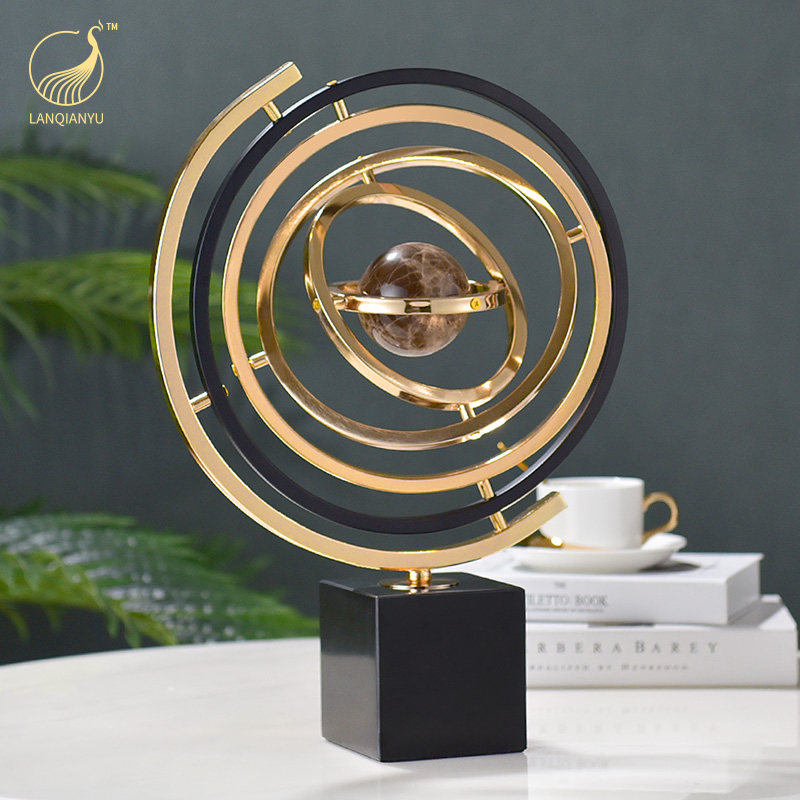 Marble Globe-Meter Home Swing Accessories Creative American Living-room Bookcase Wine Cabinet Office Desktop Minimalist Decorations