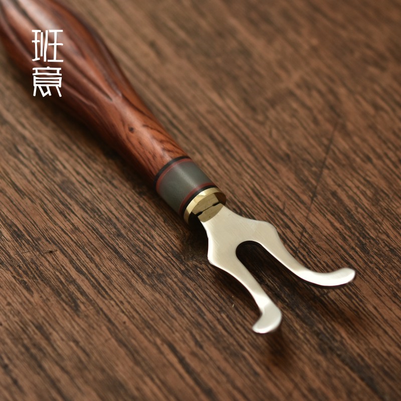 Bamboo Officer Iron pot fork pot cover Copper pot fork Lifter Japanese tea ceremony accessories