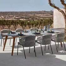 Nordic outdoor balcony table and chair three-piece set villa garden coffee table combination simple leisure outdoor furniture rattan chair