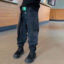 (XXF39) Cotton wang embroidered harem stretch jeans