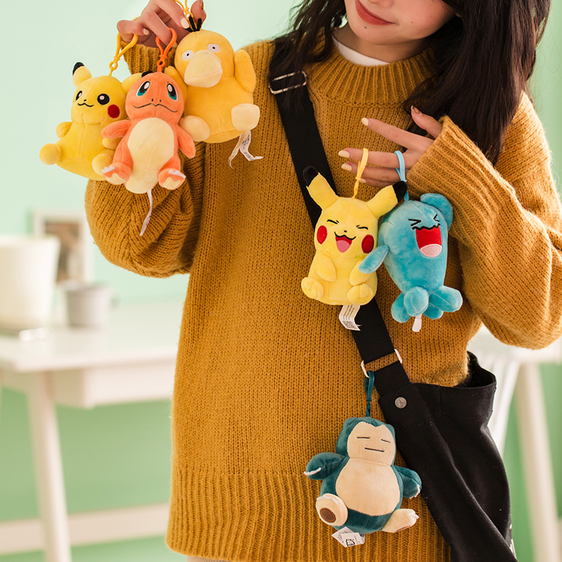 Pokémon Pikachu doll pendant plush toy Pokémon little fire dragon Kirby beast Jenny turtle doll