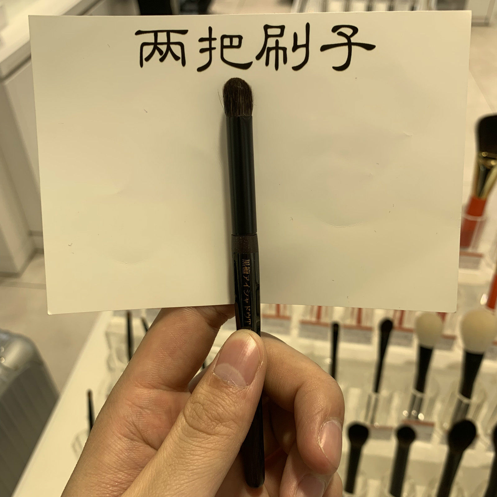 Hakuhodo Ebony Eyeshadow Brush Makeup Brush TN Squirrel Hair Blended into Fiber H6403