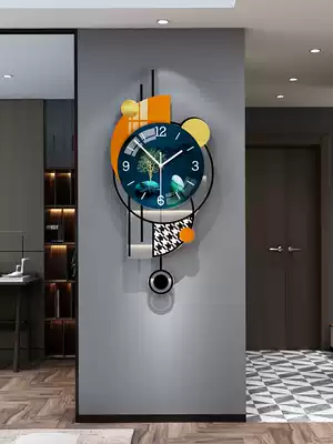 Net red creative light luxury living room wall clock Modern simple fashion household watch personality decoration Wall clock hanging type