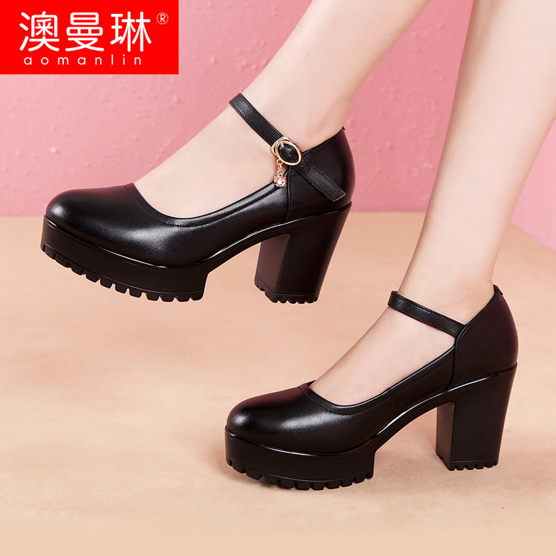 Aomalin Cheongsam Model Training Special Thick-Heeled Platform Waterproof Comfortable Large Size 4243 Catwalk High-Heeled Shoes for Women
