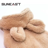 Цветная бархатная удерживающая тепло демисезонная толстовка с капюшоном, с медвежатами, увеличенная толщина