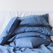 Pure Linen Envelope Type Pillowcase Pillow Leather Pillow Leather color washed and bacteriostatic Nordic Wind bed Bedding Pillow Bag Single