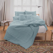 Brief Nordic Nordic Feng Shui Linen Four Pieces Of Jacket Color Pure Color Quilt Cover Sheet Anti-Mite Bacteriostatic Pro-Skin Bed Bedding