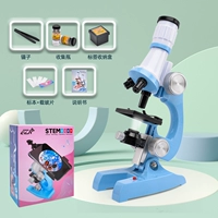 Мультяшный синий микроскоп для школьников