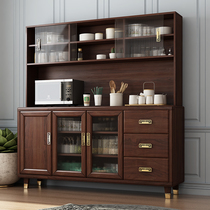 Solid wood sideboard modern Chinese living room integrated Wall wine cabinet household bowl kitchen side cabinet kitchen tea cabinet