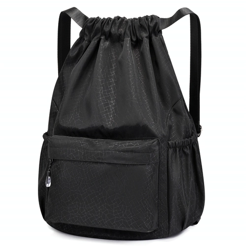 Мешочек, нейлоновый рюкзак подходит для мужчин и женщин, спортивный вместительный и большой ранец для путешествий, коллекция 2022, ткань оксфорд, на шнурках