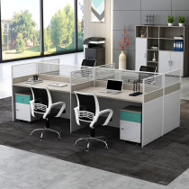 Guangzhou office desk and chair combination Four-person simple modern staff desk 2468 people company staff screen card seat