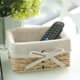 Remote control key storage basket coffee table sundry fabric rattan storage basket Chunjia simple paper rattan storage box