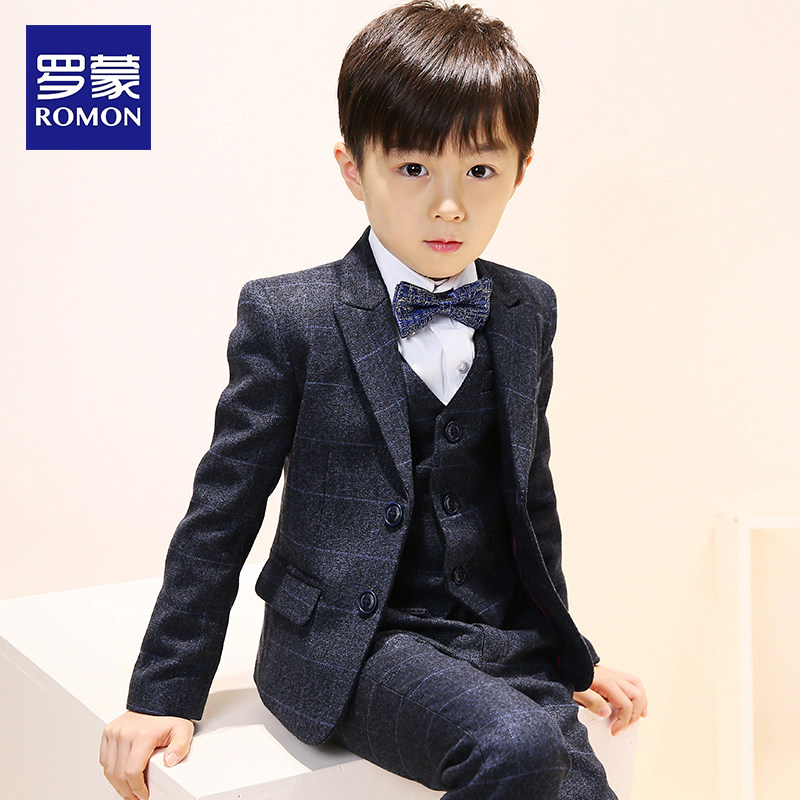 Romon Children Suits Suit Boy 2023 new piano to play host gown for CUHK Girl Ssuit-Taobao