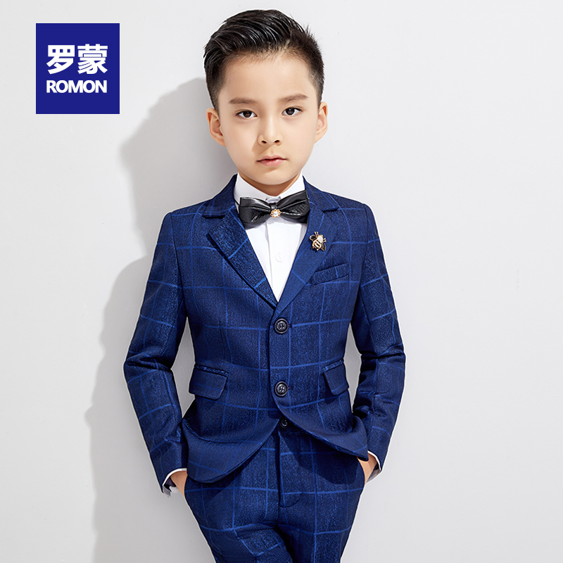 Romon Children Suits Suit Flower Boy Gown Boy West Suit Little Boy Piano Performance Three Sets Autumn