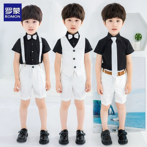 Детский летний костюм мальчика цветочника для детского сада, платье девочки цветочницы для мальчиков