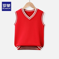 Цветной красный жилет