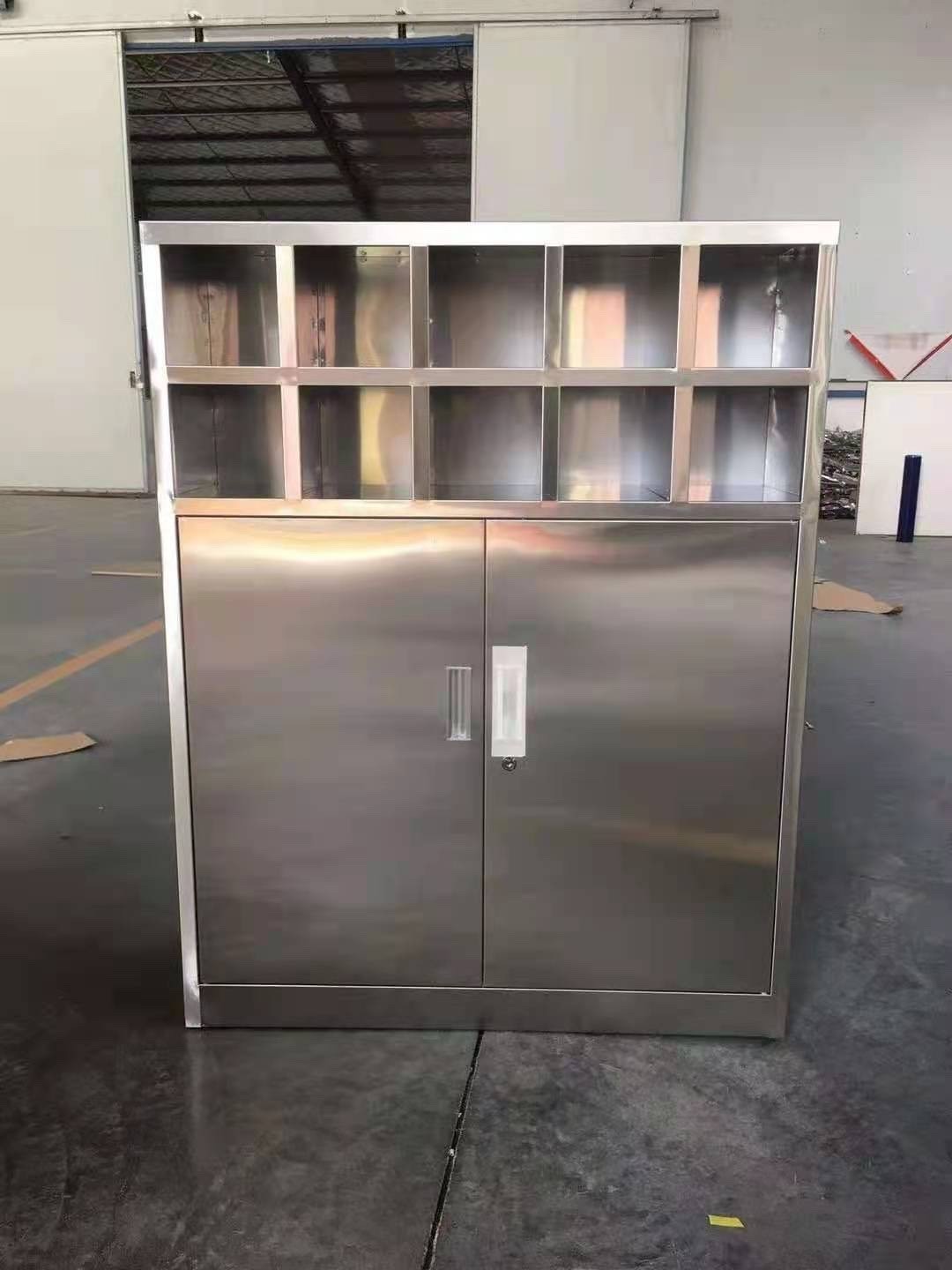 定制201/304不锈钢十格下档水杯柜碗柜工厂休息室员工多格储物柜
