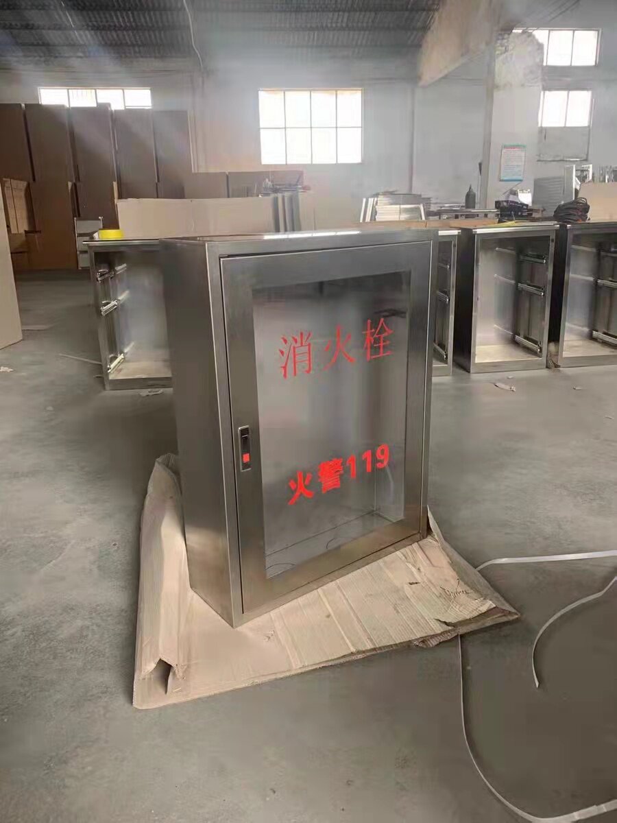 定制304不锈钢消防箱铝合金门框消火箱铝框灭火器箱消防配件加厚