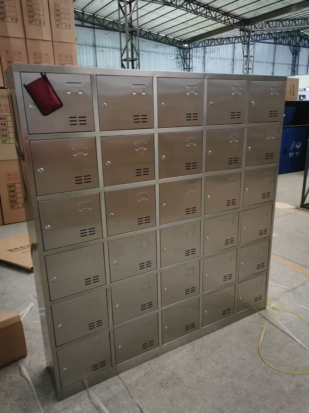 定制不锈钢30门碗柜餐厅食堂学校201/304餐具柜多格储物柜药品柜