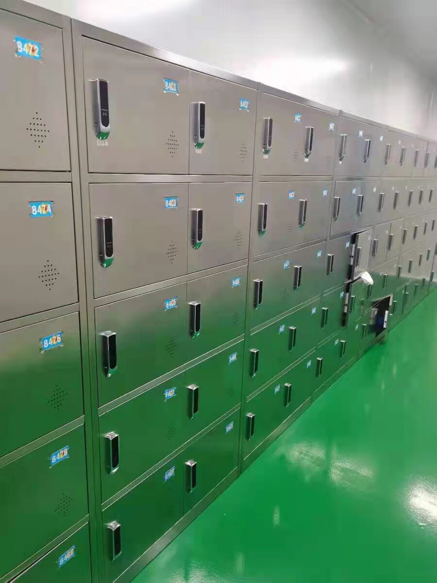 定做304不锈钢十门智能密码感应锁更衣柜员工浴室换衣柜存包柜子