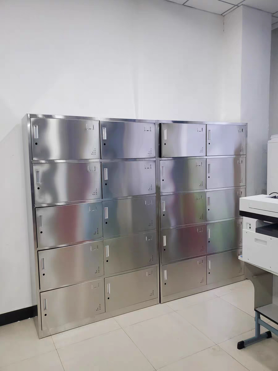 定制304不锈钢十门更衣柜员工多门带锁换衣柜储物柜办公室资料柜