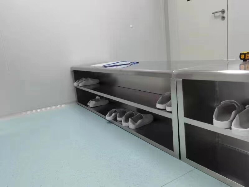 定制不锈钢简易型鞋架实验室单面双层换鞋柜经济型家用门口换鞋凳