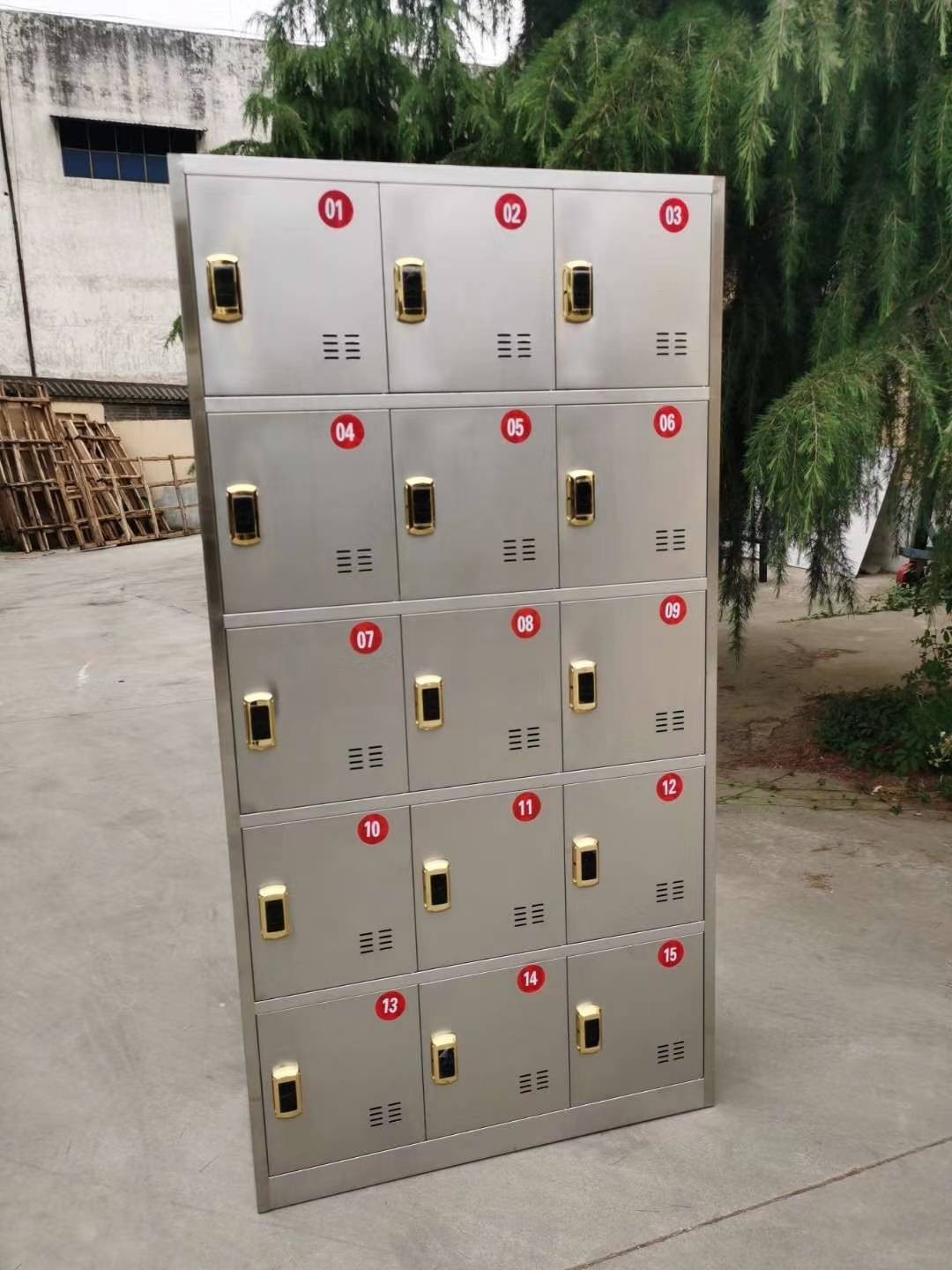 定做304不锈钢15门感应锁更衣柜超市健身房门口智能电子锁储物柜