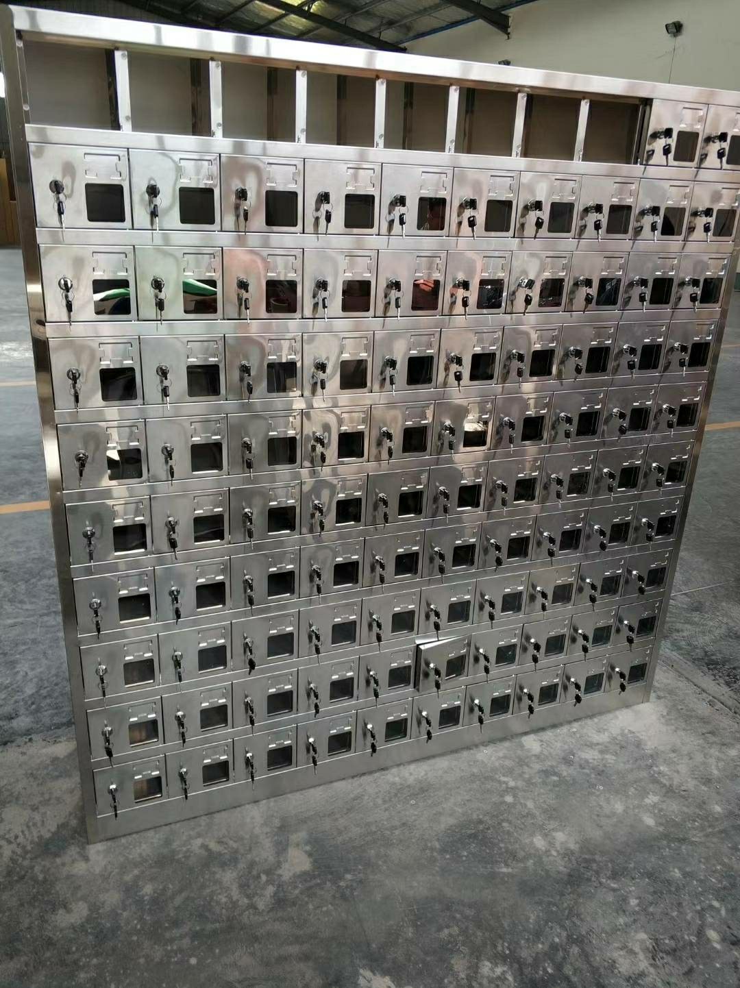 定做201/304不锈钢部队手机存放柜学校单位手机多门保管箱寄存柜