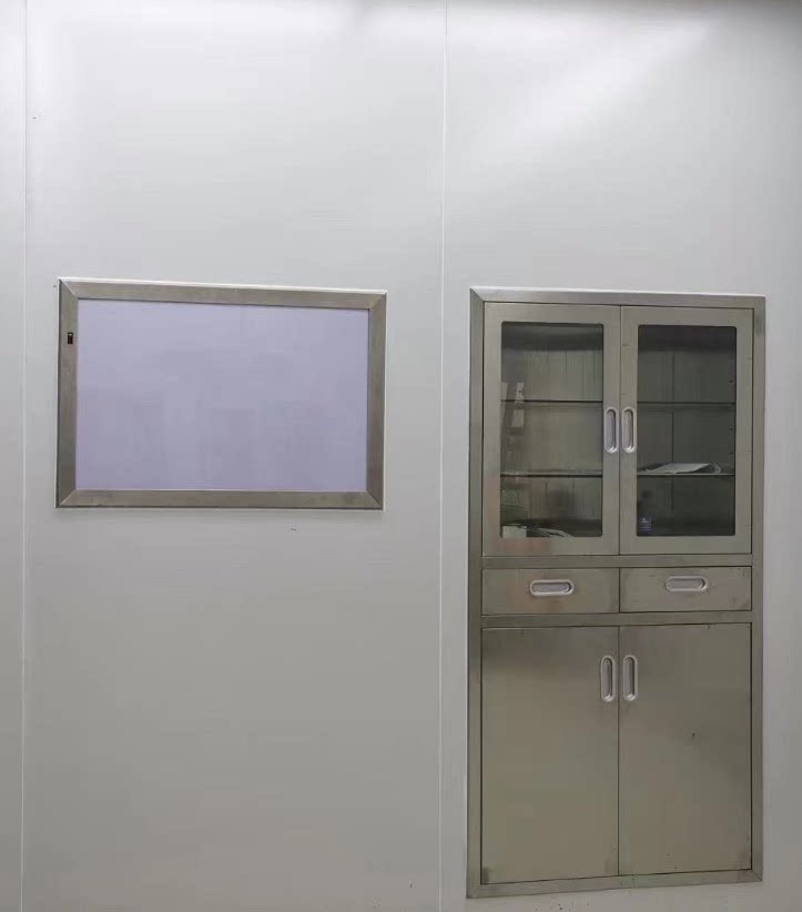 定制304不锈钢中二斗嵌入式器械柜手术室上玻门药品麻醉柜暗装柜