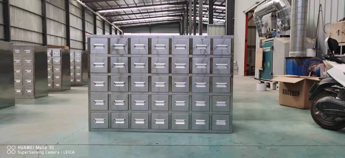 不锈钢35斗中药柜加厚多斗药橱柜医用配药台药店处置台调剂台定制