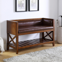 Modern all-solid-wood-in-door-changing shoe-style shoe cabinet minimalist home door-changing shoes-bench shoe cabinet can be sat in a shoe-stool cabinet
