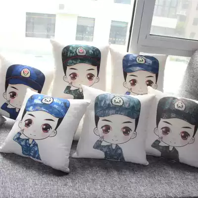 Shuai Shuai soldier camouflage soldier brother military love pillow creative cartoon soldier pillow to send military wife girlfriend gift