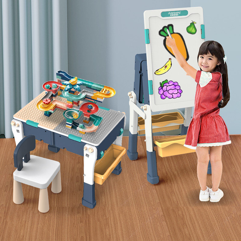 Building blocks table and chair set game table children's toy table puzzle multi-functional boy girl baby assembly