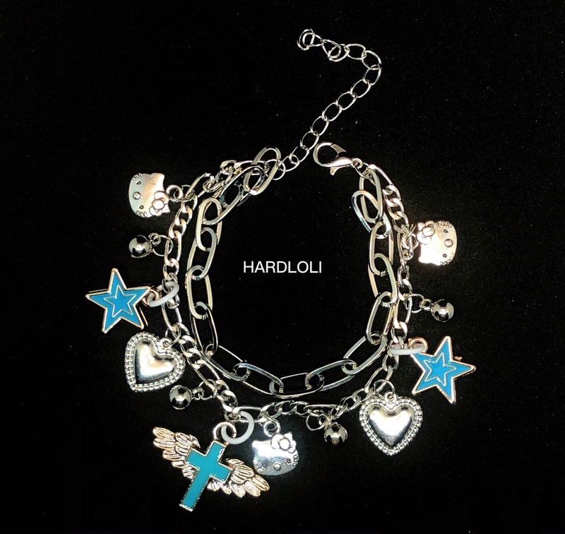 Feedback Edition Hardloli Original LAOSHU Hot Girl Cute Best Friend Same Style Double Layer Kitty Star Wings Bracelet Feedback Edition Hardloli Original LAOSHU Hot Girl Cute Best Friend Same Style Double Layer Kitty Star Wings Bracelet