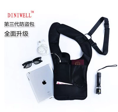 Vô hình ba lô nam đeo vai túi đeo dưới cánh tay ipad chiến thuật thể thao chạy iphone cá nhân chống trộm túi thắt lưng - Túi