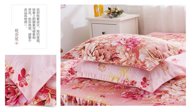 Bộ váy ngủ loại bốn mảnh 1,5 m 1,8m Bộ chăn ga gối cotton cotton 1,2 m giường đơn mảnh công chúa gió - Váy Petti ga giường có viền