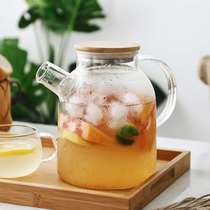 Cold brewed teapot fruit tea lemonade container cool kettle household high temperature resistant glass thickened water summer refrigerator