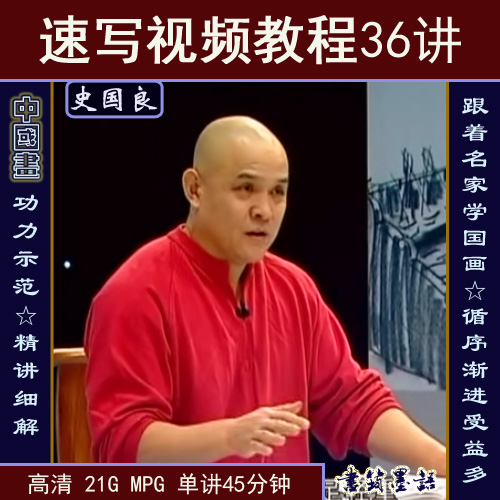 Shi Guoliang Speed Write Teaching Film Tutorial 36 Fine Art Painting Sketching the Watercolor Powder Lead Oil Work Pen